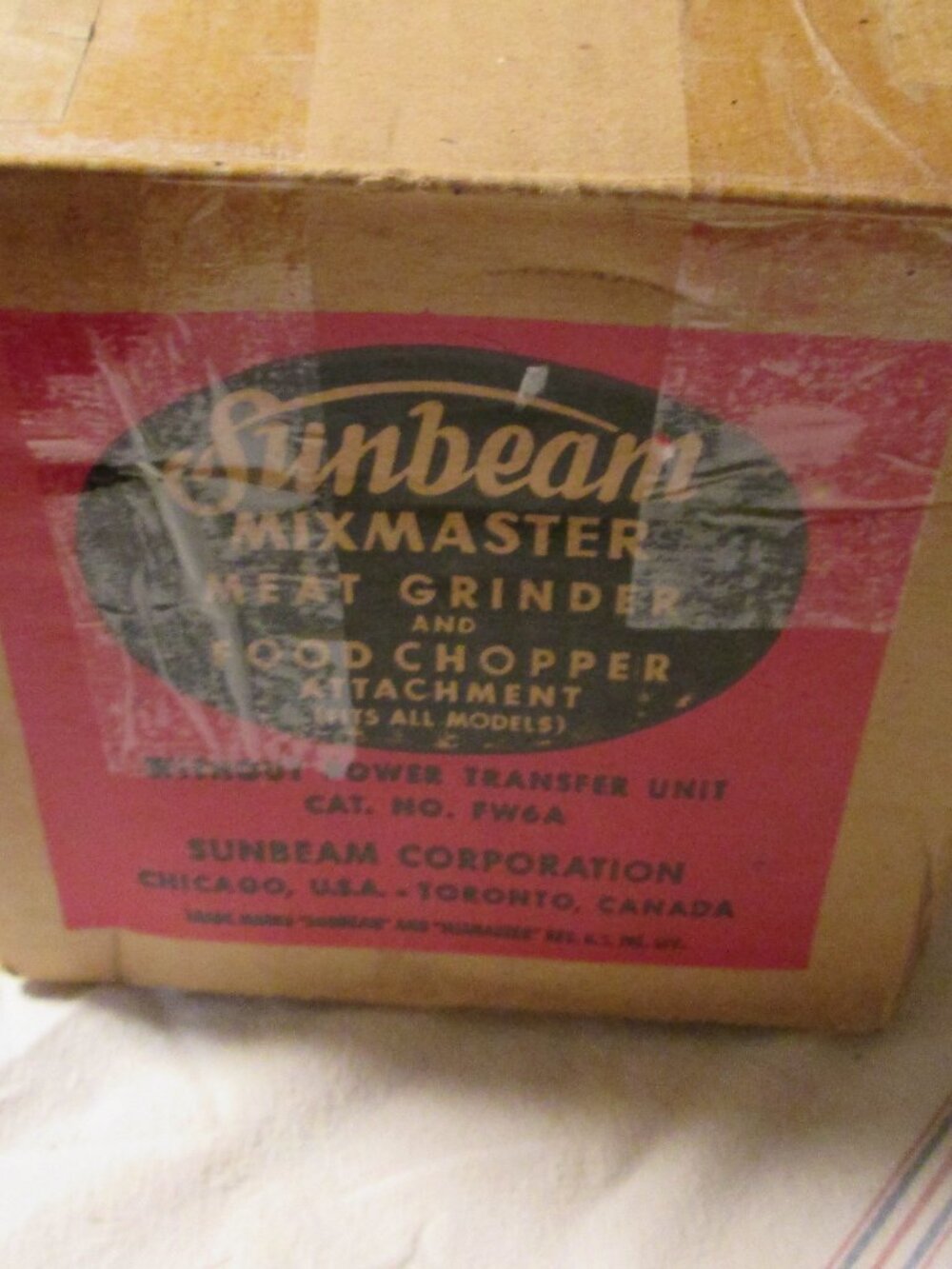 vtg new in box sunbeam mixmaster attachment meat and food chopper fits all